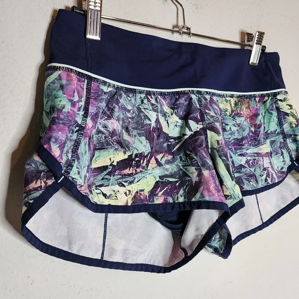 Lululemon Run:‎ Speed Short *4-way Stretch Iridescent Multi / Deep Navy